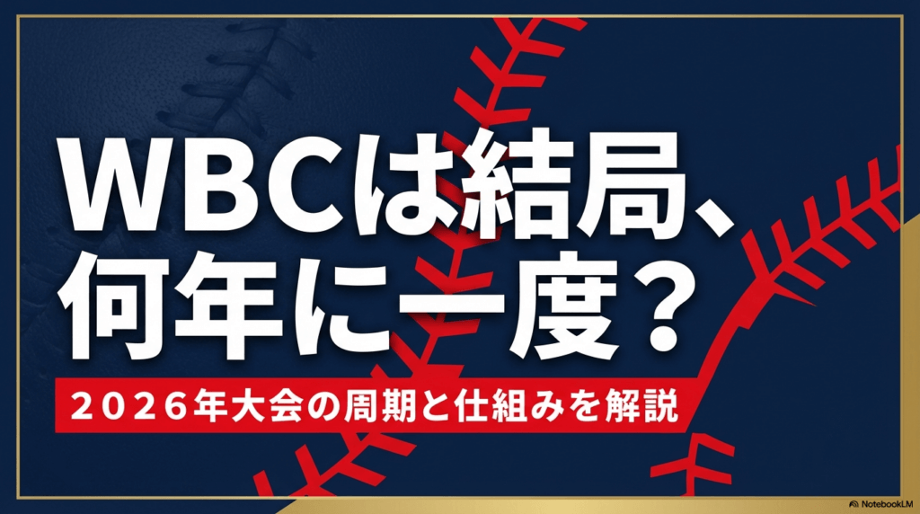 WBCは結局何年に一度開催されるの？