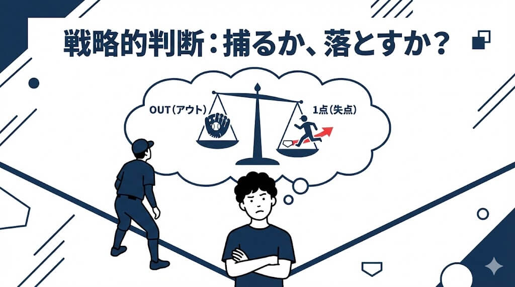 ファウルエリアでのタッチアップと守備側の戦略判断