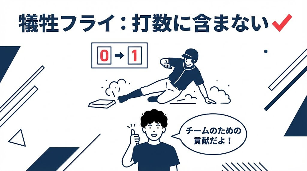 犠牲フライの記録条件とタッチアップによる得点