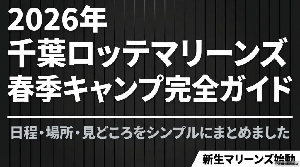 プロ野球のキャンプ2026における千葉ロッテの戦略