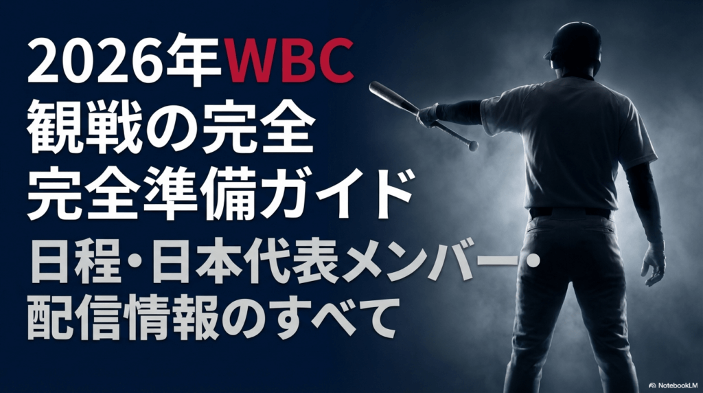 WBC 2026の日本時間日程と全試合スケジュール
