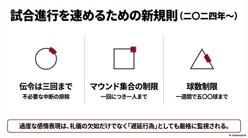 審判がガッツポーズに注意を与える根拠とマニュアル