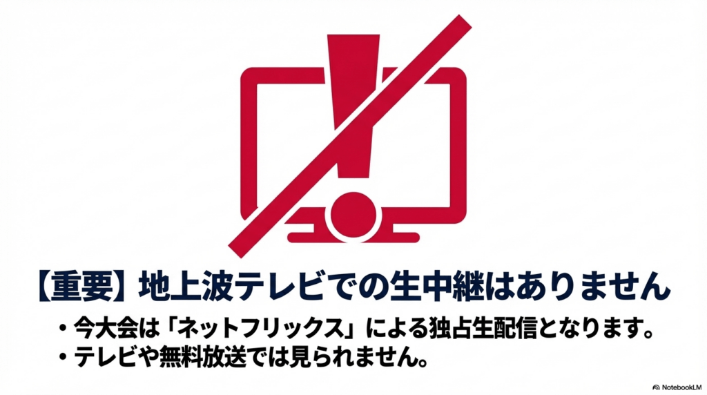 放送はNetflix独占で地上波中継なしの真相