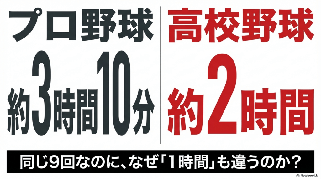 現場で見た高校野球の平均試合時間とプロ野球の決定的な違い